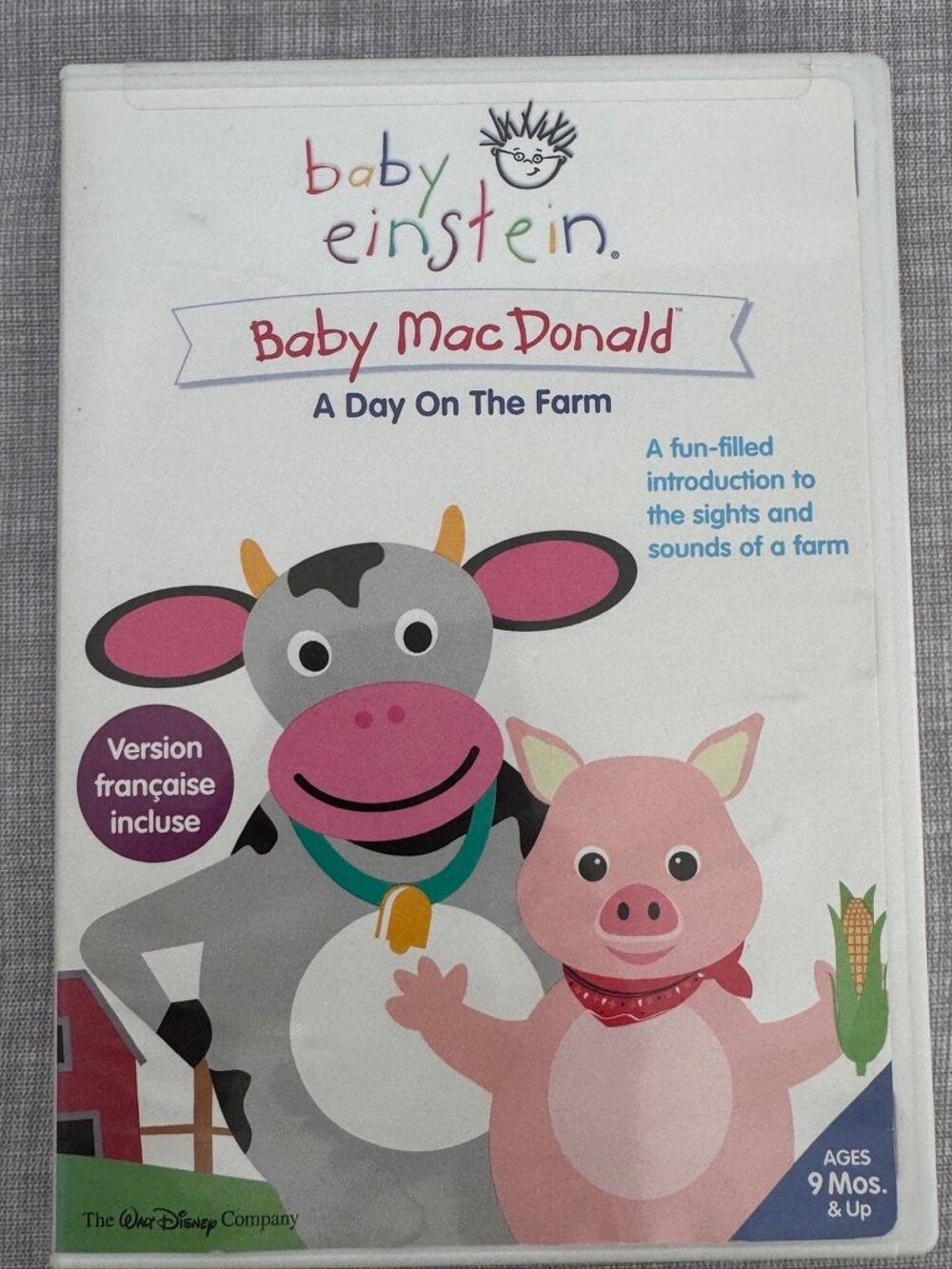 Baby Einstein DVD #14 BABY MACDONALD Real Farm Footage Animals Français Español